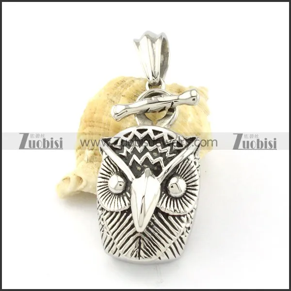 Stainless Steel Owl Pendant -p000863