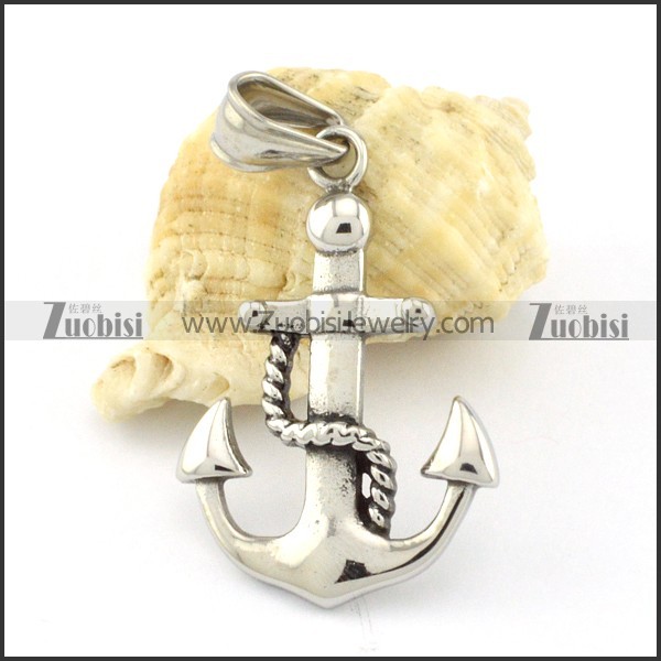 Stainless Steel Ship Anchor Pendant -p000867