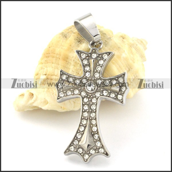 Stainless Steel brilliant Cross Pendants -p000919