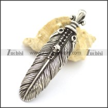63mm Large Casting Feather Pendant p002046
