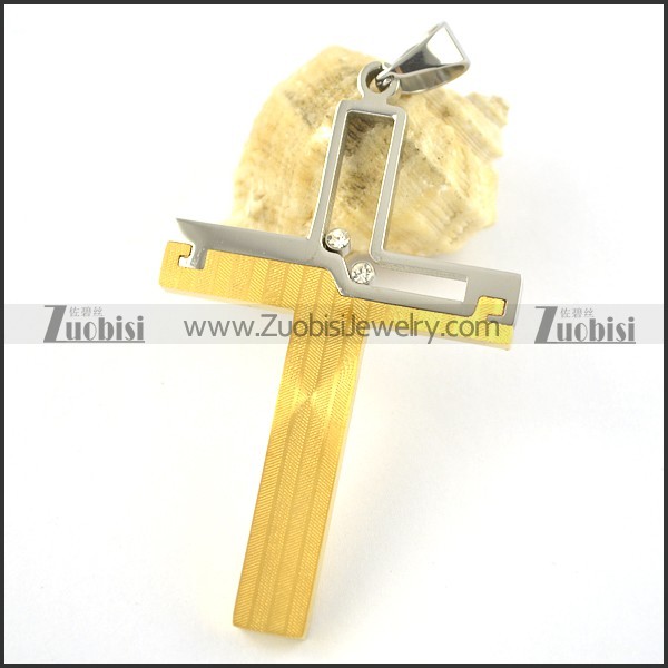 2 Tones Unique Cutting Pendant p001600