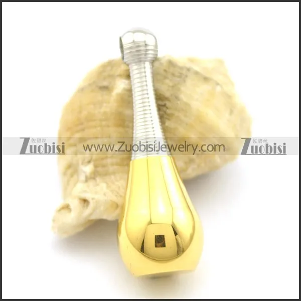 2 tones perfume bottle pendant p002035