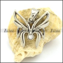 fancy clear rhinestone butterfly charm with melon seed buckle p002089