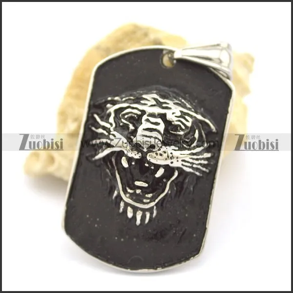 Tiger Head Tag Pendant p002163