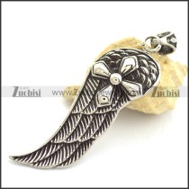 Angel Wing Pendant with Cross p002156