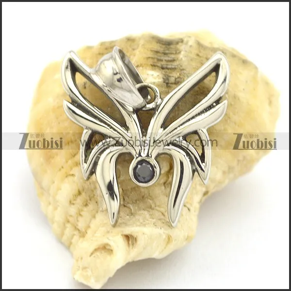 small butterfuly pendant with dark rhinestone for lady p002090