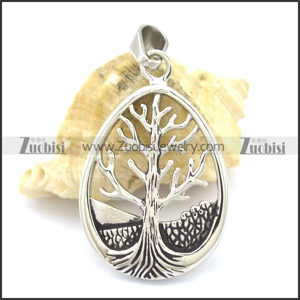 316L Stainless Steel OAK Pendant p002075