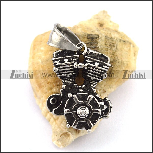 Solid Motorcycle Engine Pendant p002575