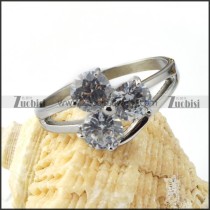 Zircon Promise Ring in 316L Stainless Steel - r000029