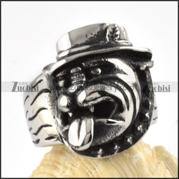 Pekingese Ring in Stainless Steel - r000083
