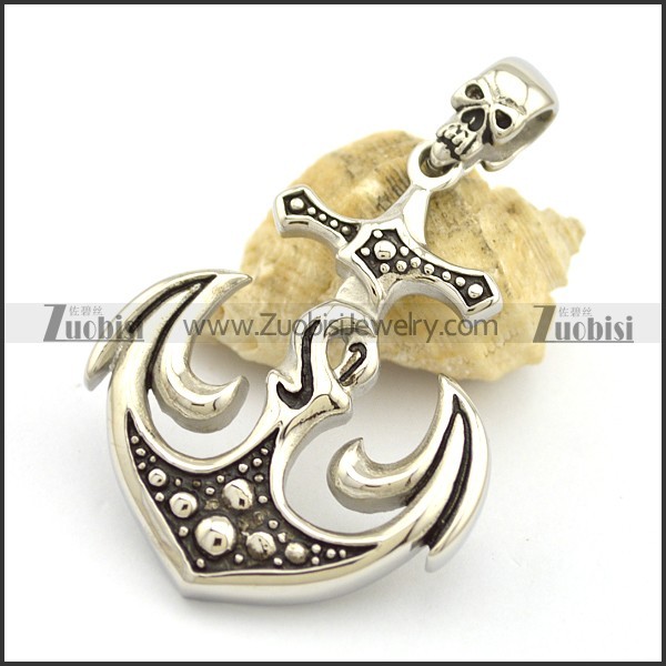 Big Casting Skull Anchor Pendant p002369