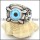 Stainless Steel Light Blue Eye Ring - r000323