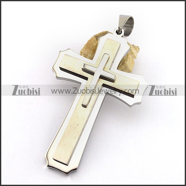 88mm Long Heavy Cross Pendant for Mens p002936