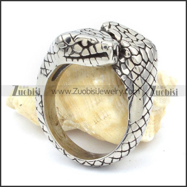 Stainless Steel Amphisbaena Ring - r000329