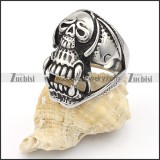 Stainless Steel Skull Ring - r000344