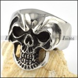 Ugly Stainless Steel Skull Ring - r000062
