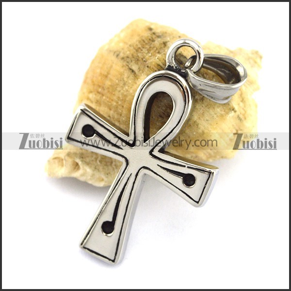 Stainless Steel Ankh Cross Pendant p002612