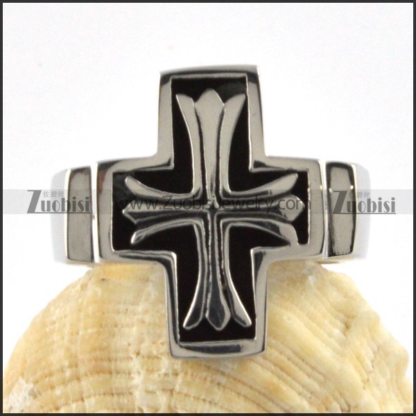 Stainless Steel Germany Cross Ring - r000074