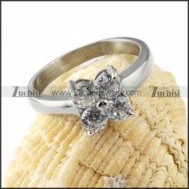 Stainless Steel Butterfly Zircon Ring - r000031