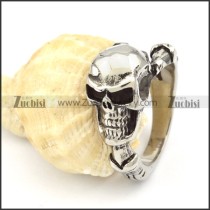 Stainless Steel Skull Ring - r000327