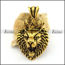 Vintage Gold Plating Lion King Pendant p002890