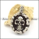 Bicycle Chain Shaped Skull Pendant p002377