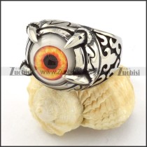 clean-cut nonrust steel Orange Eye Ring with punk style for Motorcycle bikers - r000537