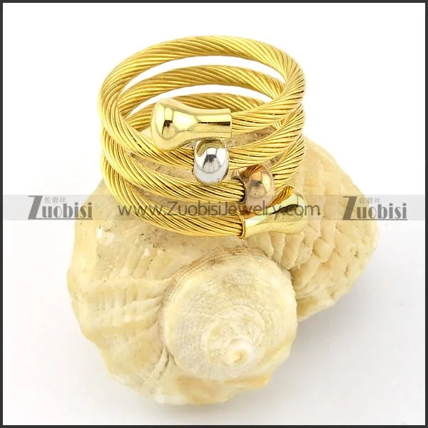 Stainless Steel Rope Ring -r000579