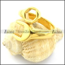 Good Yellow Gold-plating Spanner Ring -r000884