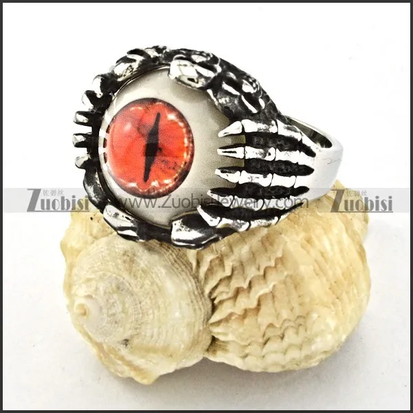 horrible 316L Stainless Steel Evil Eyeball Jewelry in punk ring style for Motorcycle bikers - r000529