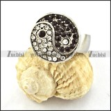 good-looking Steel Taiji Ring with punk style for Motorcycle bikers - r000504