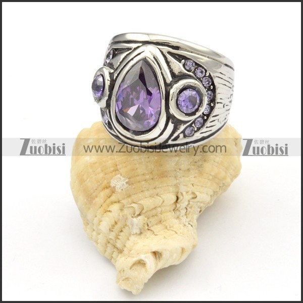 Stainless Steel Stone Rings -r000384