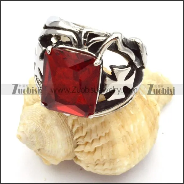 Stainless Steel Double Cross Rings -r000489