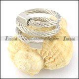 Stainless Steel Rope Ring -r000563
