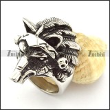 Fierce Wild Boar Ring in Stainless Steel with long nose -r000702