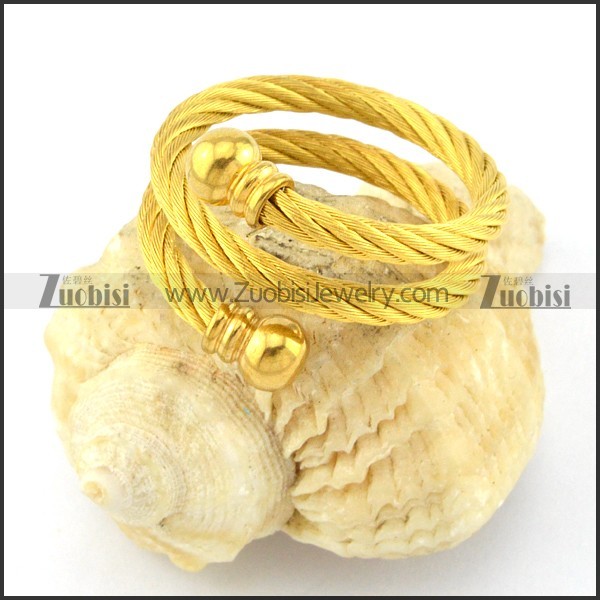 Stainless Steel Rope Ring -r000589