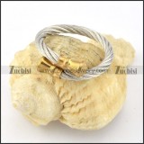 Stainless Steel Rope Ring -r000592