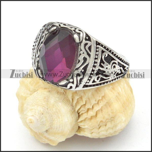 Stainless Steel Stone Rings -r000380