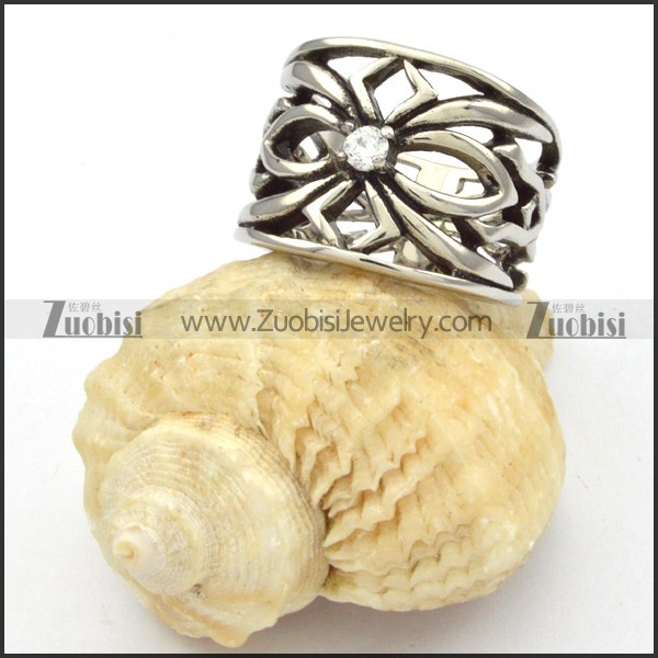 Stainless Steel Stone Rings -r000502