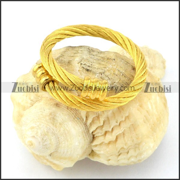 Stainless Steel Rope Ring -r000568