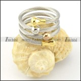 Stainless Steel Rope Ring -r000578
