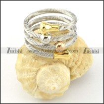 Stainless Steel Rope Ring -r000578