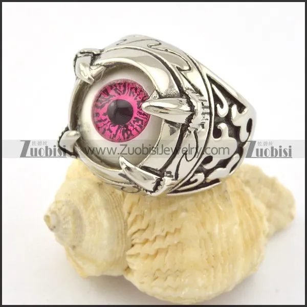 Purple Blinked Evil Eye Ring r001297
