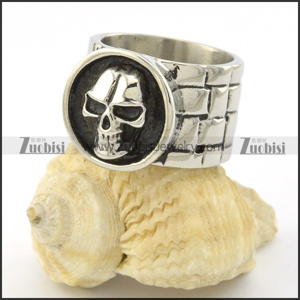 mens skull band ring r001140