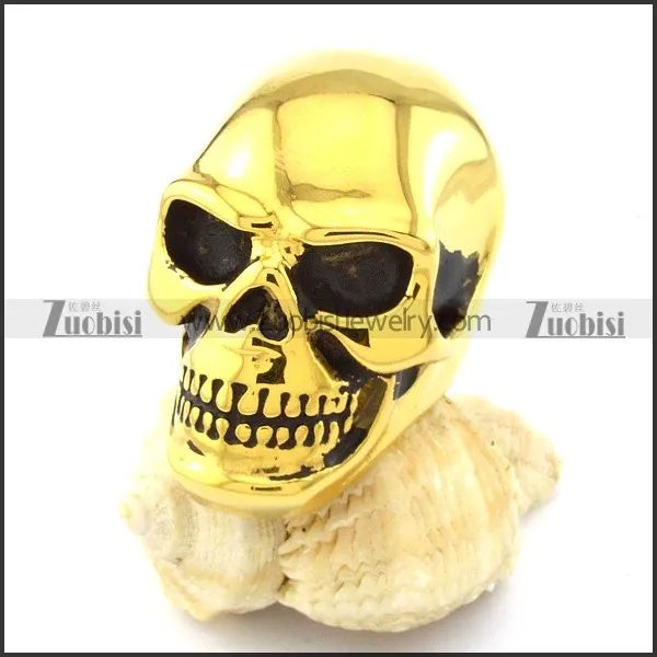 Large Mens Skull Ring in Stainless Steel for Motorcycle Bikers -r000719