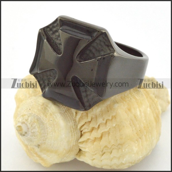 black plated casting iron cross ring r001211