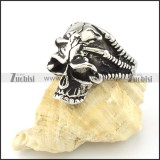 316L Stainless Steel Skull Ring from China -r000594