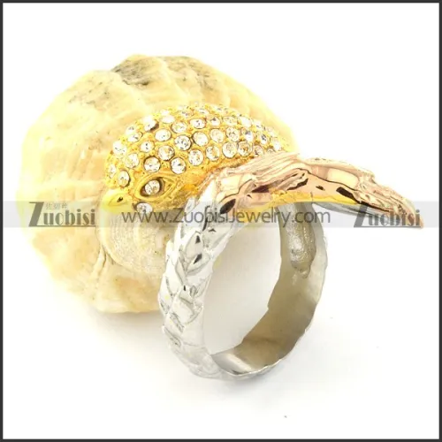 practical Stainless Steel Stone Rings -r000817
