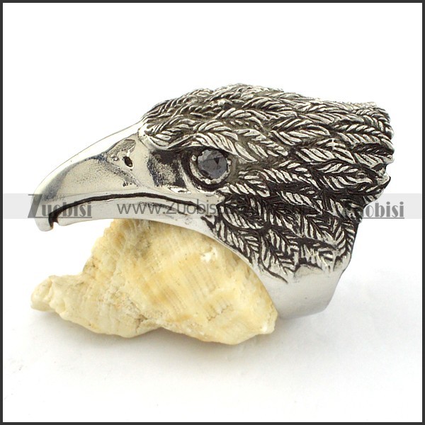 clean-cut 316L Biker Ring with punk style for Motorcycle bikers - r000509