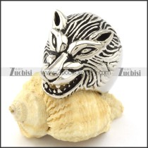 Animal Jewelry with Shaped of Wolf Ring in Stainless Steel -r000977